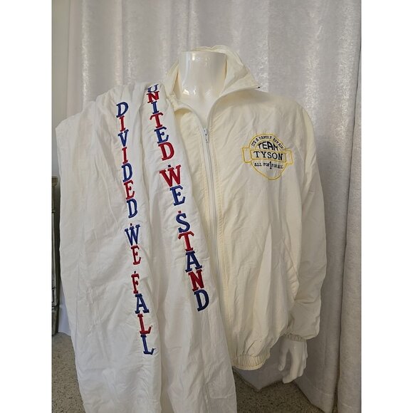 Retro 80s Mike Tyson Boxing VINTAGE Track Jogging DEADSTOCK Zip Jacket Pant XL - Picture 7 of 13